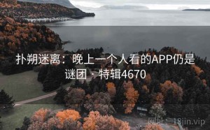 扑朔迷离：晚上一个人看的APP仍是谜团 · 特辑4670
