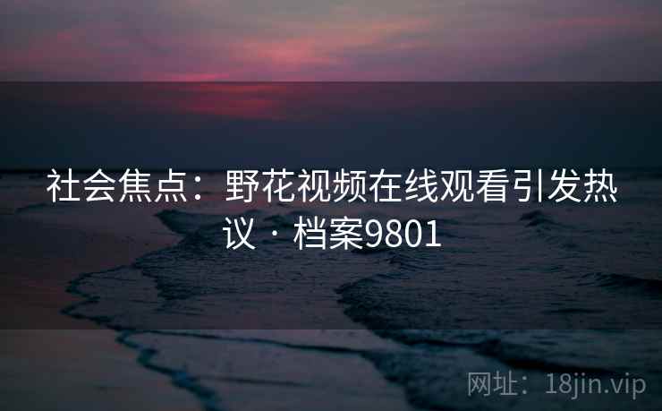 社会焦点：野花视频在线观看引发热议 · 档案9801